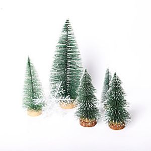 Christmas Mini White Tree Desktop Small Pine Needle Tree Decorated Cedar Table Set Pagoda Tree miniinthebox