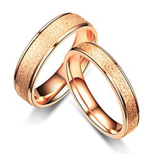 romantic simple frosted couple ring  Lightinthebox
