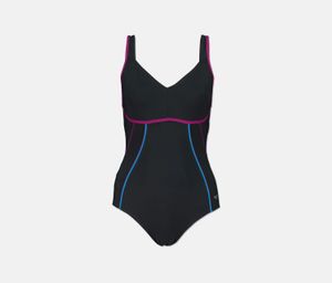 Womens Mary Strap Back 1pc Swimwear  Ash Grey/Grape Violet