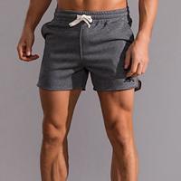 Men's Sweat Shorts Shorts Pocket Drawstring Elastic Waist Plain Comfort Breathable Short Holiday Beach Weekend Fashion Casual Dark Khaki Black Micro-elastic Lightinthebox