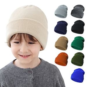 Toddler Unisex Active Daily / Holiday Solid Color Ruched Cotton Hats  Caps #3 dark gray / #14 royal blue / #4 black S size (0-2 years old) / Size M (2-6 years old) miniinthebox