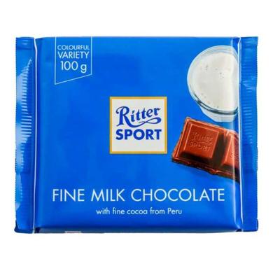Ritter Sport Fine Milk Chocolate Bar 100g