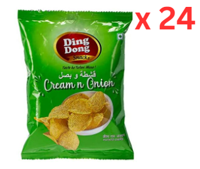 Ding Dong Cream & Onion Potato Chips 50Gm Pack Of 48 (UAE Delivery Only)