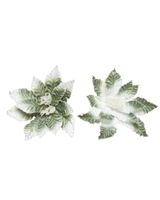 Homesmiths Christmas Poinsettia On Clip Polyester velvet Assorted 1 Piece