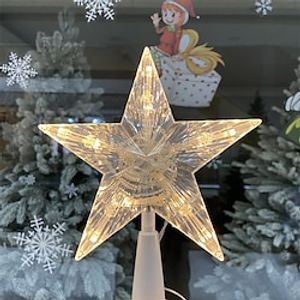 Christmas Tree Top Star Light Plastic LED Tree Top Star USB or Battery Lightinthebox
