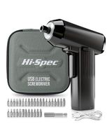 Hi-Spec 34 Pieces 3.6V USB Power Screwdriver with Bits & Case-BL