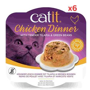 Catit Chicken Dinner, Tilapia & Green Beans 80 G, 6Pcs