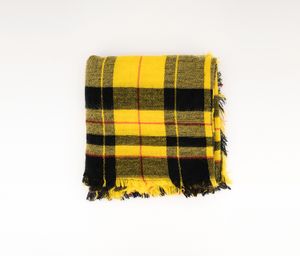 Womens Plaid Scarves  Yellow/Black