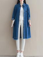 Women Tassels Denim Coat