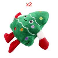 Christmas Tree Plush Toy For Small Dogs (Pack of 2)