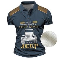 Letter Men's Fashion Casual 3D Print Polo Shirt Sports  Outdoor Vacation Streetwear Cool Fabric Short Sleeve Turndown Polo Shirts Maroon Black Summer S M L Micro-elastic Lapel Polo Lightinthebox