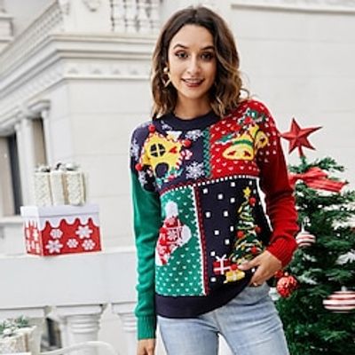 Christmas Christmas Trees Ugly Christmas Sweater / Sweatshirt Sweatshirt Pullover Print Funny Top For Women's Adults' 3D Print 100% Polyester Party Casual Daily miniinthebox