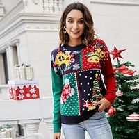 Christmas Christmas Trees Ugly Christmas Sweater / Sweatshirt Sweatshirt Pullover Print Funny Top For Women's Adults' 3D Print 100% Polyester Party Casual Daily miniinthebox - thumbnail