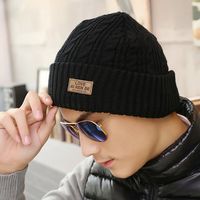 Men Warm Winter Casual Beanies Knitted Hats