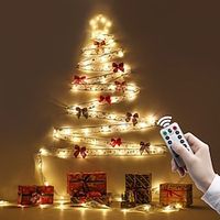 Star Lights Christmas Decoration Ribbon Light String LED Lights Christmas Tree Pendant Atmosphere Light Battery Satin Light Lightinthebox - thumbnail