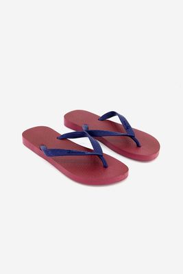 Womens Classic Slippers  Maroon/Navy