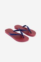 Womens Classic Slippers  Maroon/Navy - thumbnail