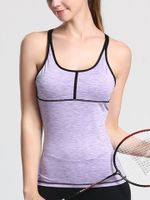 Women Stripes Patchwork Casual Gym Tank Tops