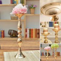 Latest Candlestick Golden Candle Pillar Holder