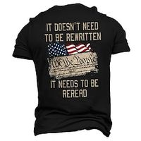 Graphic American Flag 1776 Fashion Designer Casual Men's 3D Print Short Sleeve Shirt T shirt Tee Tee Top Daily Holiday Vacation T shirt Black Navy Blue Dark Blue Short Sleeve Crew Neck Shirt Summer Lightinthebox
