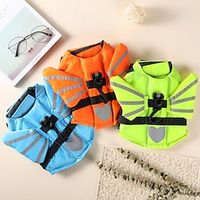 Dog Life Jacket Pet Swimming Safety VestSummer Comfortable Polyester Swimsuit For Dog Lightinthebox - thumbnail