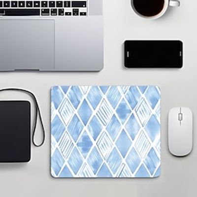 Mouse Pad with Abstract Art Design, Square Waterproof Non-Slip Rubber Base Mouse Mat for Office Laptop, Modern Boho Leaves miniinthebox