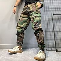 Men's Cargo Pants Cargo Trousers Camo Pants Pocket Camouflage Comfort Breathable Outdoor Daily Going out Fashion Casual Army Green Green Lightinthebox - thumbnail