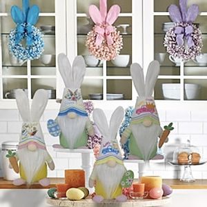 1pc Easter Bunny Gnome Holding CarrotEgg Festival Party Lightinthebox