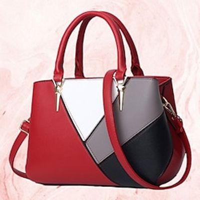 Women's Handbag Shoulder Bag Diaper Bag Tote Leather PU Leather Shopping Daily Large Capacity Durable Black Pink Red miniinthebox Women's Handbag Shoulder Bag Diaper Bag Tote Leather PU Leather Shopping Daily Large Capacity Durable Black Pink Red miniinthebox