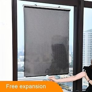 1pc Retractable Roller Shade: Portable Blackout Curtain for Sun Protection  Heat Insulation in Kitchens, Bathrooms  Bedrooms miniinthebox