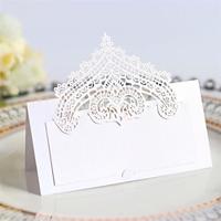 50 Pcs 3D Lace Seat Card Laser Hollowed Out Holiday Handwritten Card Wedding Table Card Name Card Lightinthebox