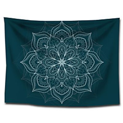 Wall Tapestry Art Decor Blanket Curtain Hanging Home Bedroom Living Room Dorm Decoration Polyster Bohemia Indian Mandala Psychedelic Floral Flower Lotus miniinthebox