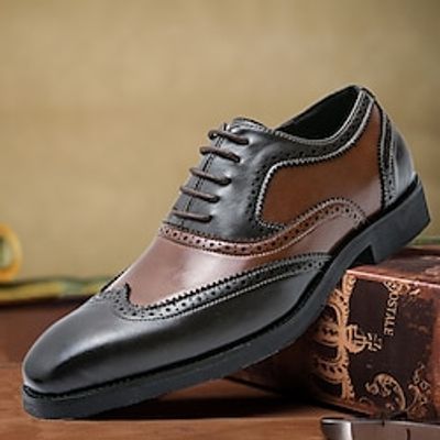 Men's Oxfords Brogue Walking Casual Daily Leather Comfortable Booties Ankle Boots Loafer Brownish yellow Brown blue Spring Fall Lightinthebox Men's Oxfords Brogue Walking Casual Daily Leather Comfortable Booties Ankle Boots Loafer Brownish yellow Brown blue Spring Fall Lightinthebox