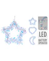 Homesmiths Christmas Hanging Decoration Tinsel LED 3 Assorted Design 1 Piece