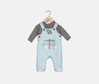 Toddlers Shirt & Romper Set  Blue/Grey - thumbnail