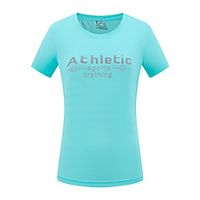 Women's T shirt Hiking Tee shirt Short Sleeve Crew Neck Tee Tshirt Top Outdoor Ultra Light (UL) Quick Dry Lightweight Breathable Summer Chinlon Elastane White Black Light Red Camping  Hiking Fishing Lightinthebox - thumbnail