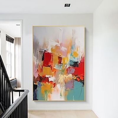 Handmade Oil Painting Canvas Wall Art Decoration Modern Abstract for Home Decor Rolled Frameless Unstretched Painting Lightinthebox