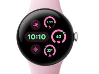 Google Pixel watch 3, 41MM With Fitbit Activity Tracking Heart Rate, Polished Silver Aluminum Case / Rose Quartz Active Band