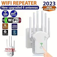 WiFi Extender WiFi Booster 6Times Stronger 300Mbps WiFi 2.485GHz Dual Band Strong WiFi SignalPenetration 35 Devices 4 Modes 1-Tap Settings 6 Antennas 360 FullCoverage  Support Ethernet Port miniinthebox - thumbnail