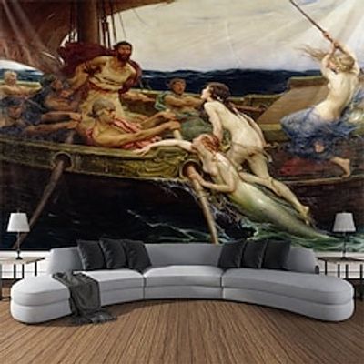 Medieval Religious Art Hanging Tapestry Wall Art Large Tapestry Mural Decor Photograph Backdrop Blanket Curtain Home Bedroom Living Room Decoration Lightinthebox