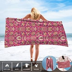 Microfiber Wave Absorbent Quick-Dry Swimming Classic Geometric Pattern Printed Beach Towel Bath Towel 1 Piece miniinthebox