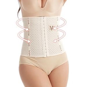 Women's Plus Size Shapewear Waist Trainer Body Shaper Letter Sport Simple Casual Home Daily Going out Polyester Breathable Hole Summer Spring Black Beige Lightinthebox