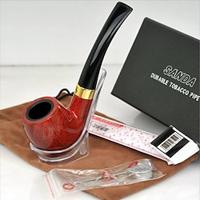 1 Set of Red Classic Resin Smoking Tobacco Pipes - Ebony Wooden Herb Grinder Pipe - Perfect Gift for Men Who Love to Smoke Lightinthebox