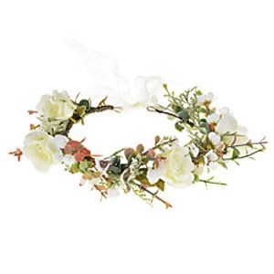 Bohemian Bridal Fabric Headpiece with Floral  Rattan 1 Piece Special Occasion  Party  Evening Headpiece Lightinthebox