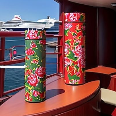 Stainless Steel Vacuum Cup with Chinese Style Floral Pattern, Insulated Water Cup - Keep Your Drinks Hot Or Cold For Hours, Perfect Gifts For Valentine's Day Lightinthebox