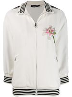 Dolce & Gabbana embroidered logo tape bomber jacket - White - thumbnail