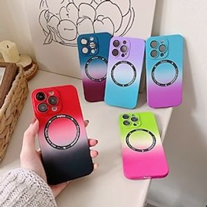 Phone Case For ipad Back Cover iPhone 14 Pro Max 14 Plus 13 12 11 Pro Max Mini SE Magnetic Shockproof Color Gradient PC miniinthebox