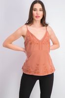 Womens V-Neck Tops  Slate Red - thumbnail