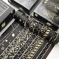 10pcs Bronzing Creative Washi Tape 3meters For Diary Bullet Album Junk Journals Planners Calendars Notebook miniinthebox