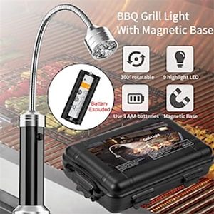 2pcs Barbecue Grill Light BBQ Lights Magnetic Base Super-Bright LED Outdoor Cooking Camping Reading Tools Accessories Portable Lights Lightinthebox